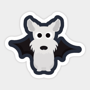 West Highland White Terrier Halloween Fancy Dress Costume Sticker